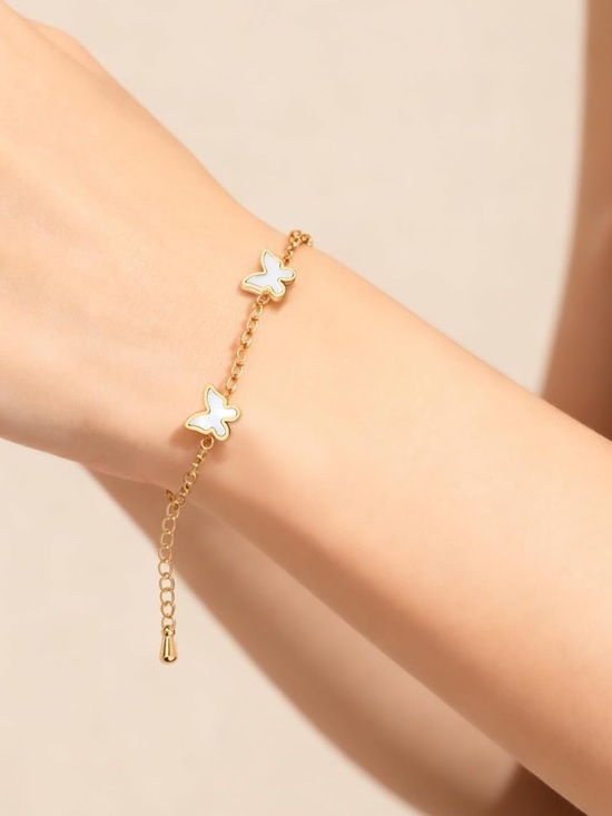 Jewelry - 🆕New 18K Gold Plated Stainless Steel Dainty Bracelet